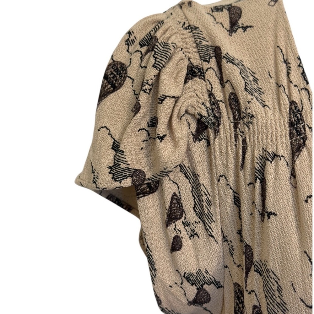 ANTHROPOLOGIE LEIFNOTES Up And Away Hot Air Balloon Print Faux Wrap Dress Small - Picture 4 of 8